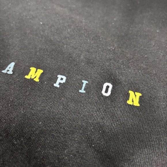 Champion Mens Black T-Shirt  Medium Heritage Heavyweight Fabric - Picture 8 of 10